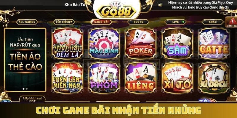 Chơi game bài nhận tiền khủng